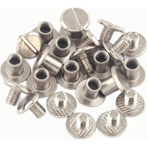 9*7mm Silver Screw Rivets Metal Button Screw Back Studs Screw Studs for Handbag Belt Leather Craft Screw Studs Rivet Stud