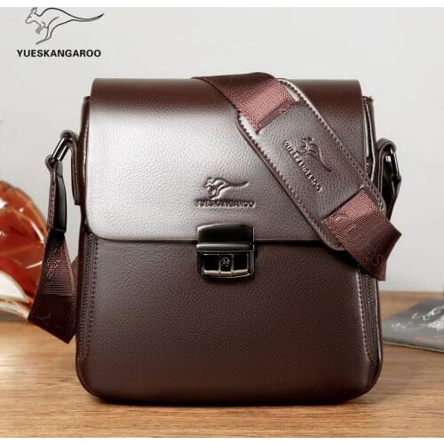 Mens Bag Men Casual Business PU Leather Shoulder Messenger Bag Mens Crossbody Bag Male Brand Ipad Laptop Briefcase Bag For Men