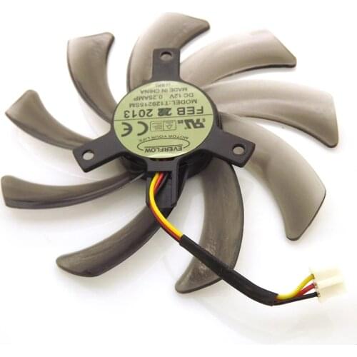 T129215SM 95mm 12V 0.25A VGA Fan For Gigabyte GVN550WF2 N56GOC R667D3 R777OC Graphics Card Cooler Cooling Fan