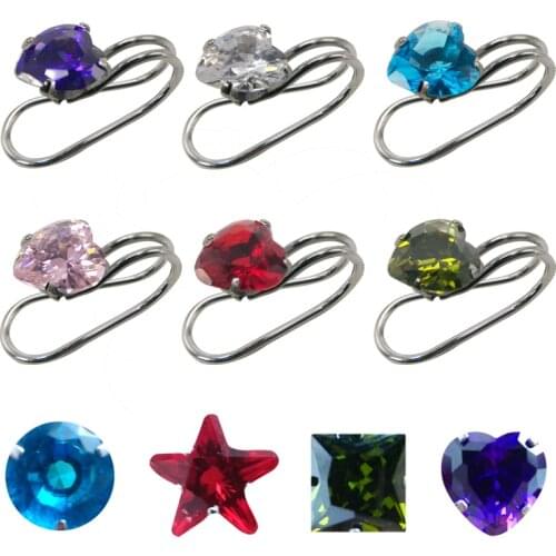 Zircon Crystal pendientes mujer earcuff Clip on Earrings Without Piercing Ear Cuffs for Women Earings Fashion Jewelry