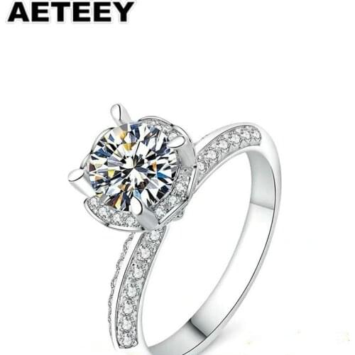 1.0Ct Heart Cut Moissanite Ring Original Dazzling Jewelry For Girl For Women Engagement Ring Fine Jewelry JA-36