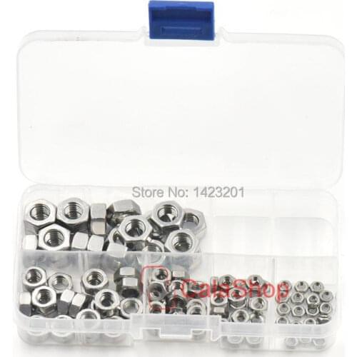 1 Box / Lot M3 M4 M5 M6 M8 Hex Head Nuts 304 Stainless Steel Protection Lock Nut Protection Fasteners Hardware Accessories