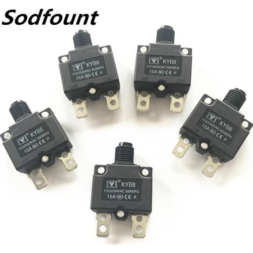 1 pcs 125/250VAC KYB8 overload protector 5A 8A 10A 12A 15A 18A 20A 30A Air compressor motor protection switch