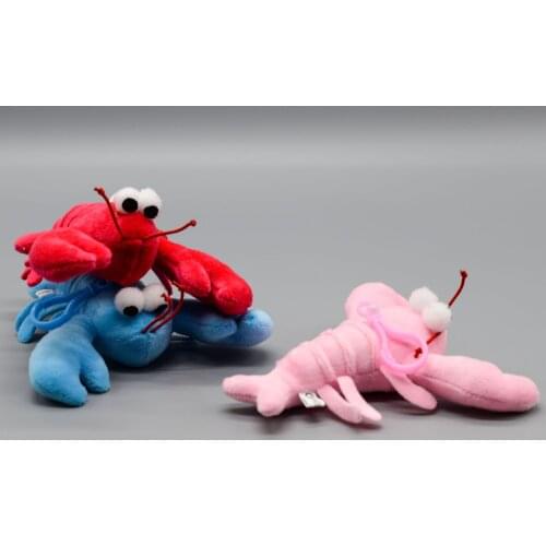 12Pcs/Lot 10CM LobSofter Random Combination Mini Cute Soft Plush Keychain for Bag Key Pendant