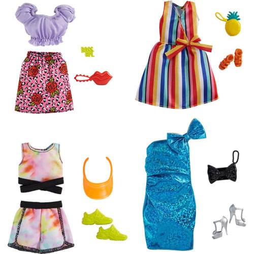 2021 New Original Fashion Mattel Barbie Dresses Clothes Accessories Clothing Cute Toys for Girls Birthday Christmas Gift for Kid