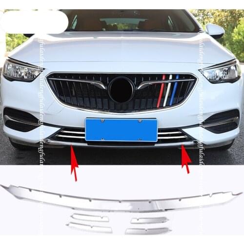 5pcs For Buick Regal 2017 2018 2019 stainless steel Front Bumper Upper Radiator Grille Mesh Trim Car styling