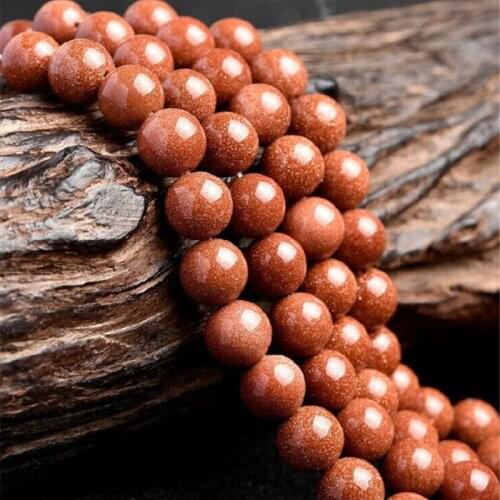 Natural Beads Fashion Gold Sandstone Loose Bead 4/6/8/10mm for DIY Jewelry Making Bracelet Necklace Gift