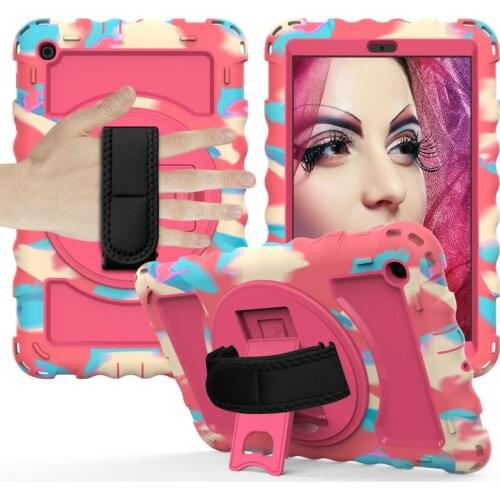 For Samsung Galaxy Tab A10.1 (2019) T510/T515 Case EVA Kids Safe Foam Shockproof Shoulder Hand Strap Stand Tablet Cover