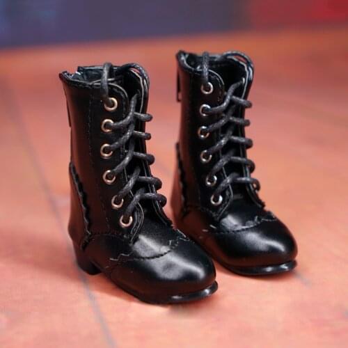 D01-P569 children handmade toy 1/3 1/4 Doll clothes BJD/SD doll props Accessories Black straps womens boots 1 pair