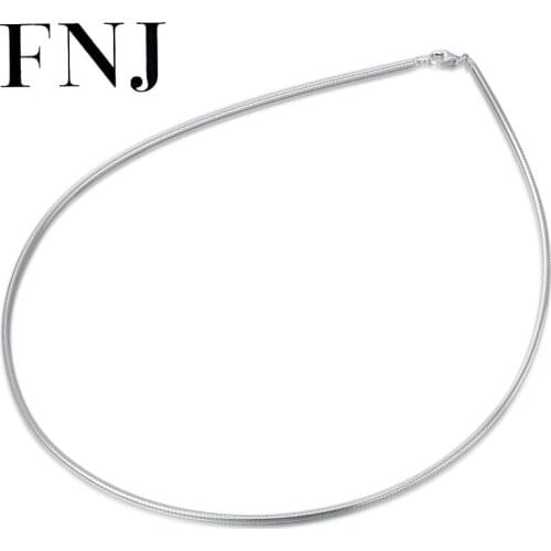 Серебряные ожерелья FNJ China At AliExpress