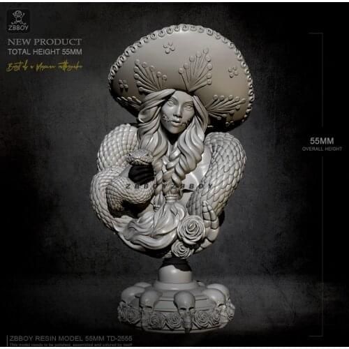 H55mm Resin model kits bust DIY self-assembled TD-2555