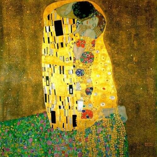 World Famous Painting "The kiss" 5D DIY Diamond Painting Full Square Rhinestone Picture Diamond Painting Embroidery Sale 20X30cm