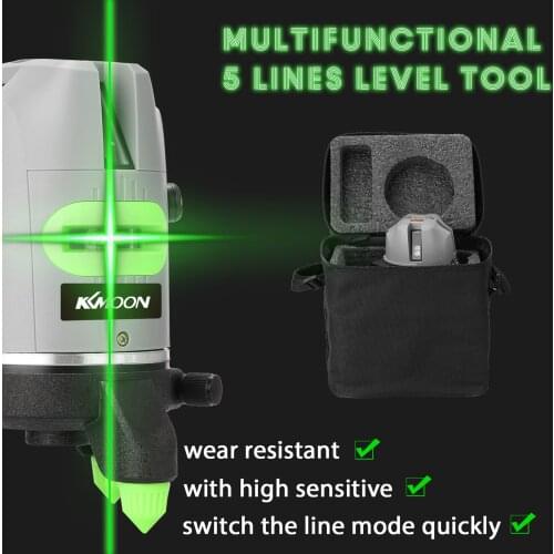 Multifunction 3° Automatic Self-leveling 5 Lines Laser Level Measurement Tool with Vertical Horitical Oblique Straight Line