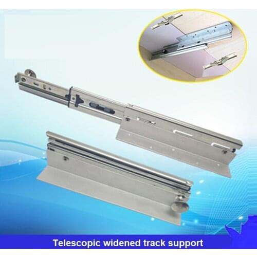 1 Slide+2 Hinges)/Lot Extendable Table Furniture Fittings Slide Scratching Post Guides for Drawers Sliding Hardware Top Extensi