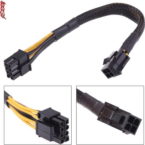New 1 PCS 4-pin Male To 8-pin Female CPU Power Converter Cable Lead Adapter 4Pin To 8pin Office Supplies