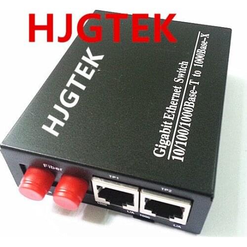 20km 10/100/1000M Fiber Media converter/transceiver/Gigabit Ethernet switch, 1FX+ 2 RJ45 ports, single mode dual fiber FC