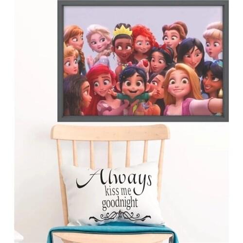Disney Nordic Princess Anime Movie Chinese Mulan Anna Poster Print Picture Wall Art Canvas Painting for Girls Bedroom Home Decor