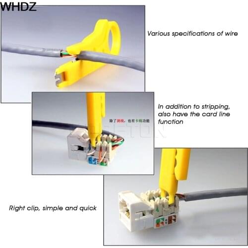 Rotary Punch Down Network UTP Cable Cutter Punch Down Wire Tool 9cm Mini Strippers STP Cable Cutter Telephone Wire Stripper