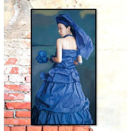 Hand Painted Fantastic Figure Paintings Zeng Chuanxing On Canvas Modern Girl Oil Painting Good For Home Garden Decoration