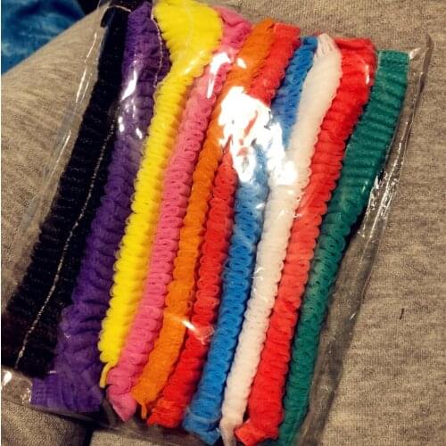 5/10/50Pcs Disposable Pleated Elastic Mesh Shape Non-woven For Eyelash Extension Bath Hat Clear Dust Hair Hat Shower Cap