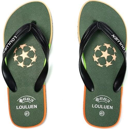 Mens Flip Flops Summer Non-Slip Deodorant Wear-Resistant Outdoor Rubber Beach Funny Shoes Trendy Flip Flops Mens Flat Sandals