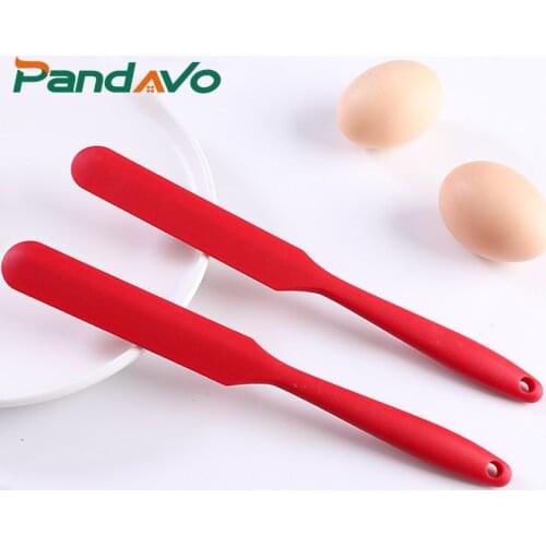 Silicone Spatula Heat Resistant Flexible Nonstick Slim Cream Spatula Best For Jars Blender Baking Pastry Spatula 9.6in/24.5cm