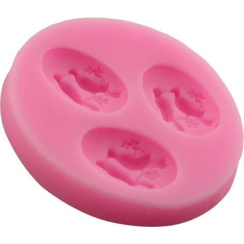 Silicone sugar 3 pairs bird mold 3D silicone mold chocolate cake decoration tool baking tool