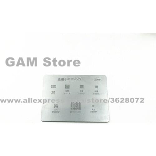 For Redmi note2 BGA Stencil wifi MT66300P CPU MSM8916 Power MT6331P 6332 6339A SMB1357 Reball Pin Direct Heating Template G1044