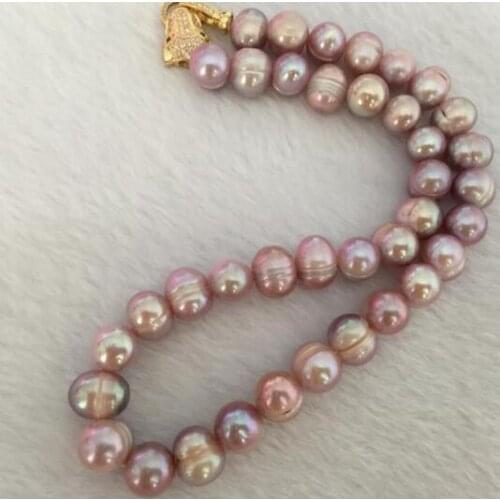 Gorgeous 12 -13mm south sea baroque lavender pearl necklace 18" KKK