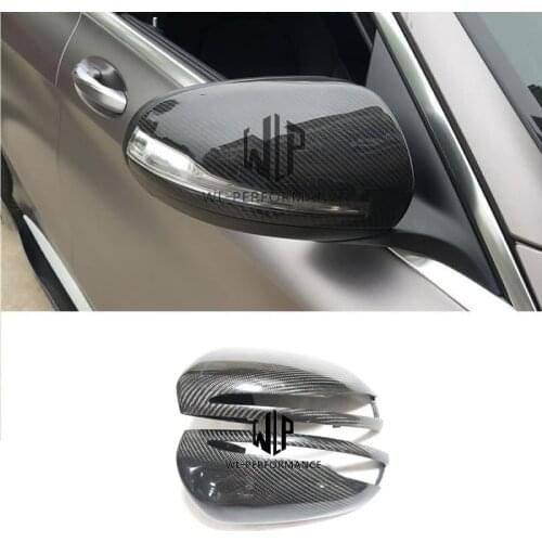 W205 High Quality Dry Carbon Fiber Replacement Car Rearview Mirror Cap Cover Trim For Merceders-Benz C Class W205 Car Styling