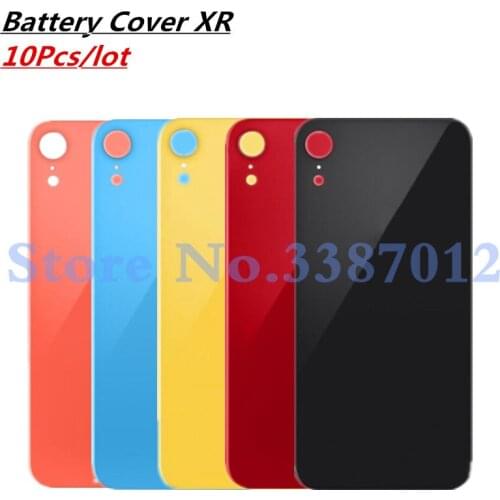 10Pcs/lot For Apple iPhone XR Back Battery Cover Rear Glass Panel Housing Case Repair Replacement Part