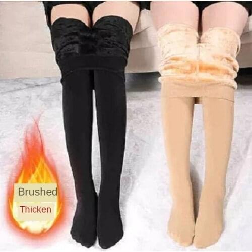Womens Tights Winter Warm Sexy Tights Plus Size Pantyhose Thick Velvet Cashmere Opaque Colored Nylon Stretch Black High Tights