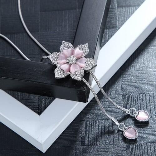 BAOPON 2019 New Romantic Flower Tassel Sweater Chain Necklaces Korean Female Long Chain Necklace For Women Lady Accessories