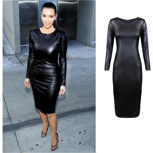 M-XXL Plus Size Women Erotic Faux Leather Dress Latex Wet Look Catsuit Sexy PVC Costume Lady Jumpsuit Fetish Night Club Bodywear