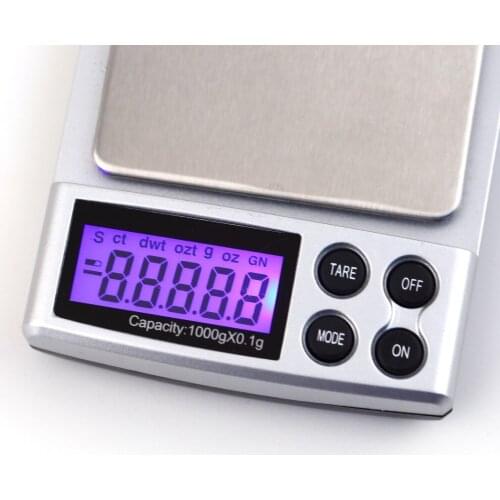 1KG/0.1G Digital Scale Portable Mini Scale Precise Graduation Professional Pocket Scale Milligram Steel Measurement Tool