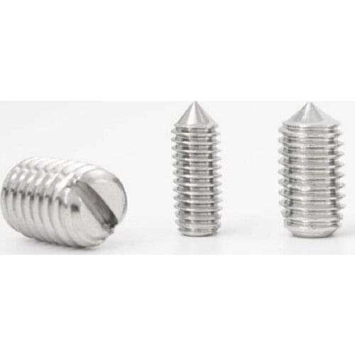 304 stainless steel word tip set screw slotted headless screw machine rice top wire M1.6M2M2.5M3M4M5M6M8M10*2.5 4 5 10 12 16 30