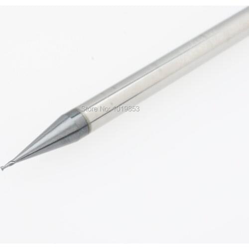 4pcs CGS 0.2 0.3mm 0.4 0.5 0.6 0.7mm 0.8 0.9 Solid Tungsten Carbide small Micro Diameter End Mill for silver machining or 50HRC