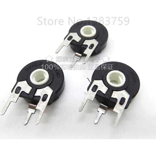 5pcs Variable Resistor PT15-100K 104 Vertical Elliptical Hole Adjustable Potentiometer