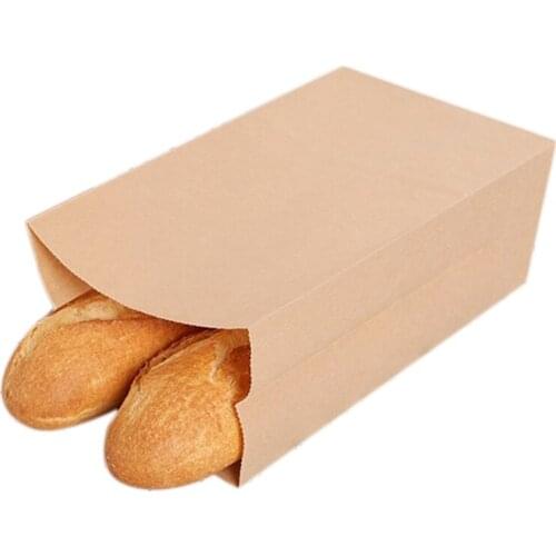 50pcs Kraft Paper Bags Food Tea Small Gift Bag Sandwich Bread Bags Party Wrapping Gift Takeout Eco-friendly Bag Kitchen Supplies