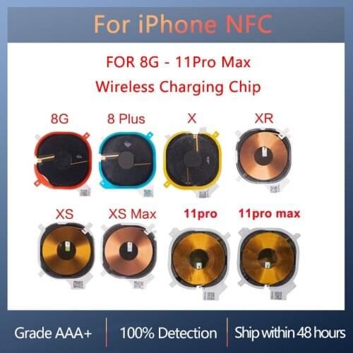 Wireless Charging Chip Coil NFC Module Flex Cablefor iPhone 8 Plus X XR XS 11 11Pro Max SE2020 Charger Panel Sticker Flex Cable