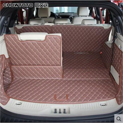CHOWTOTO AA Special Trunk Mats For Ford Everest 7seats non-slip Waterproof Boot Carpets For Everest 3rows Carmat