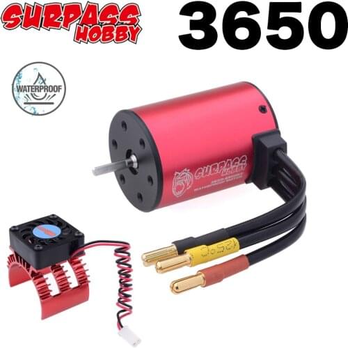 SURPASS HOBBY motor 3650 Brushless motor Waterproof 3.175mm 2300KV 3100KV 3600KV 4500KV 5200KV 5900KV 6900KV 7700KV 9000KV