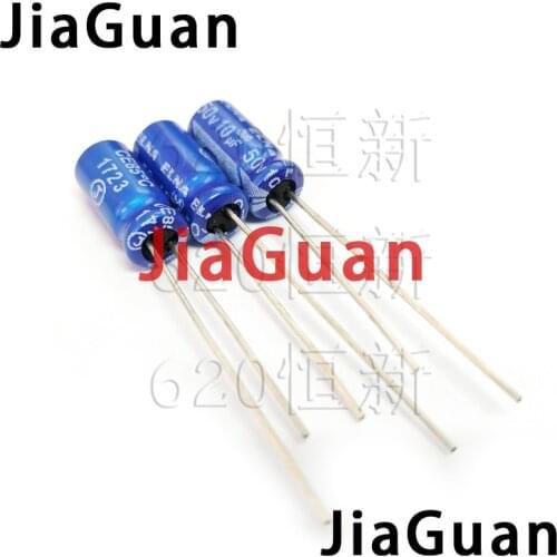 100pcs NEW ELNA RE3 50V10UF 5X11MM audio electrolytic capacitor 10uF/50V blue robe 10UF 50V re3 50v 10uf