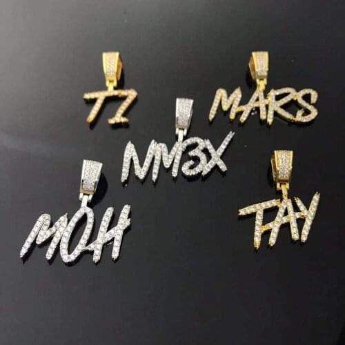 Iced out custom cursive nameplate