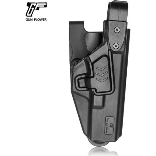 Gun&Flower Polymer Duty Holster for Glock 17 Index Release Thumb Relase
