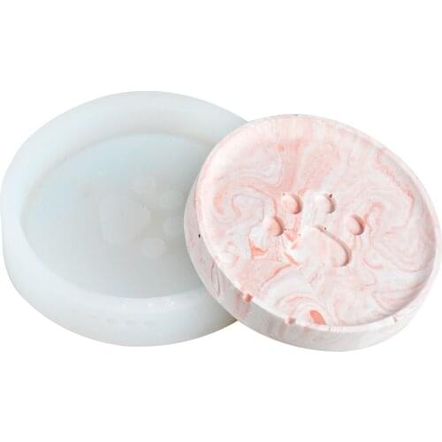 Round Silicone Plaster Molds Handmade DIY Cement Coaster Mould
