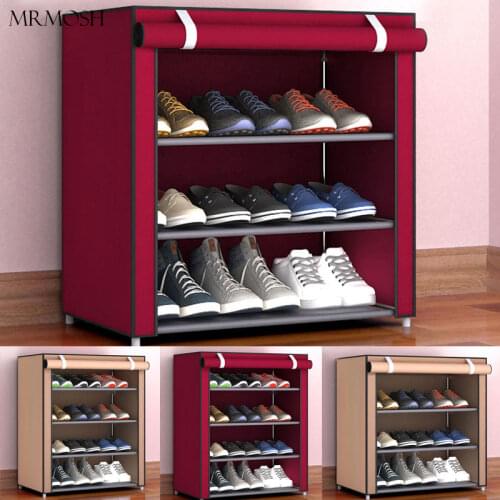 Shoe Rack Multifunction Oxford Fabric Shoes Shelves Household Economy Shoes Case Dustproof Shoe Storage Organizers Shoe Cabinets