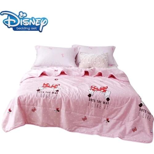 Cartoon pink Minnie mouse Summer Quilt Bedspread Blanket Comforter soft Bed Cover queen size 150x200 Quilting kids bedclothes