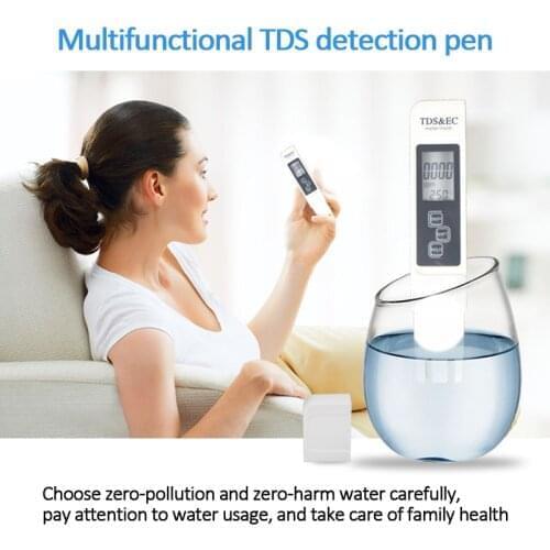 LCD Digital TDS EC PH Meter Water Quality Purity Tester Pen Temperature PH Meter for Aquarium Pool Hydroponic Measuring Device
