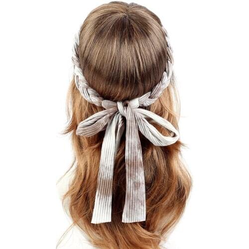 Women Girls Braid Knitted Twist Hairband Elastic Head Wrap Bandage Handmade Turban Bohemia Headwear Fashion